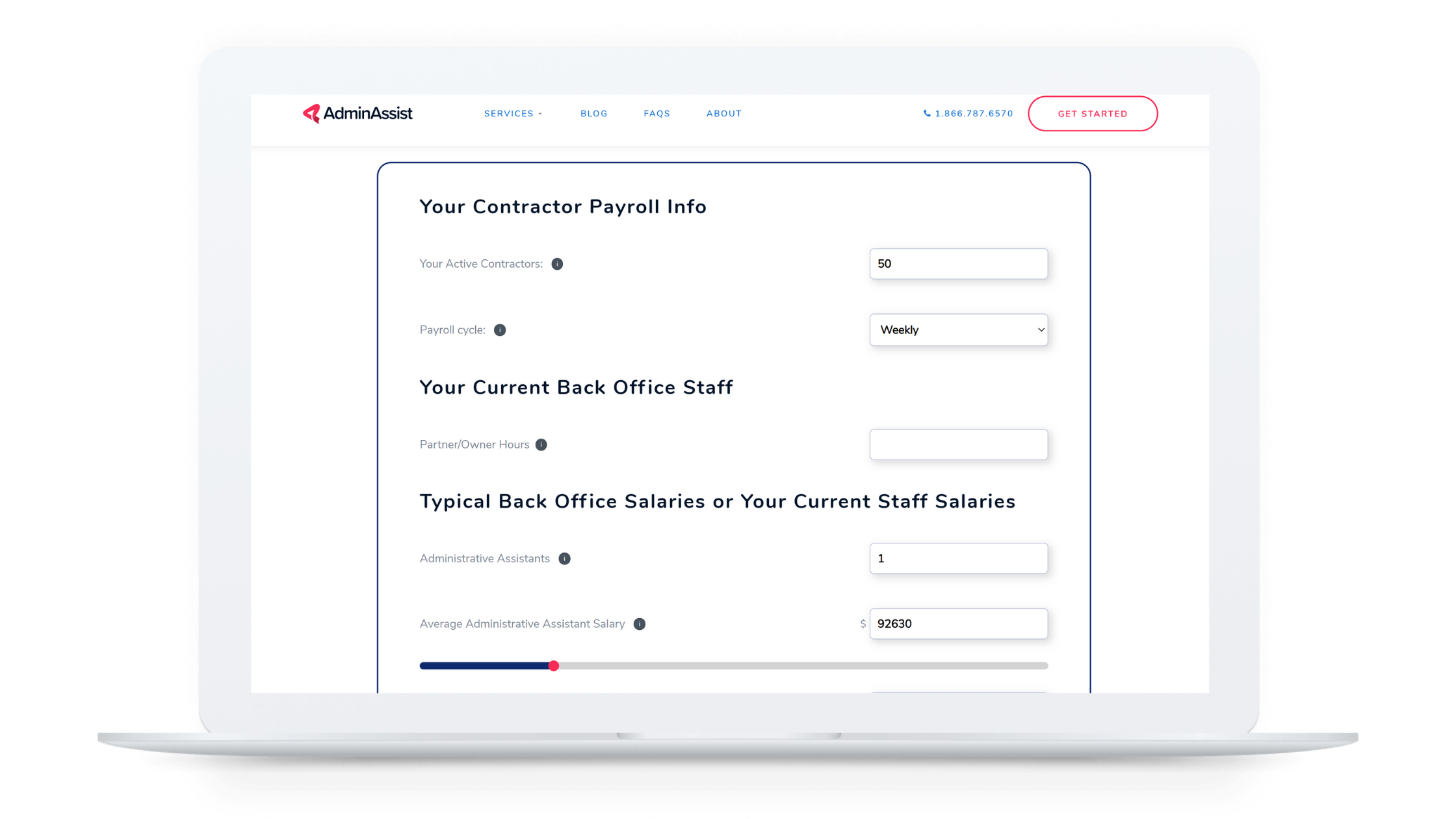 AdminAssist Calculator Image