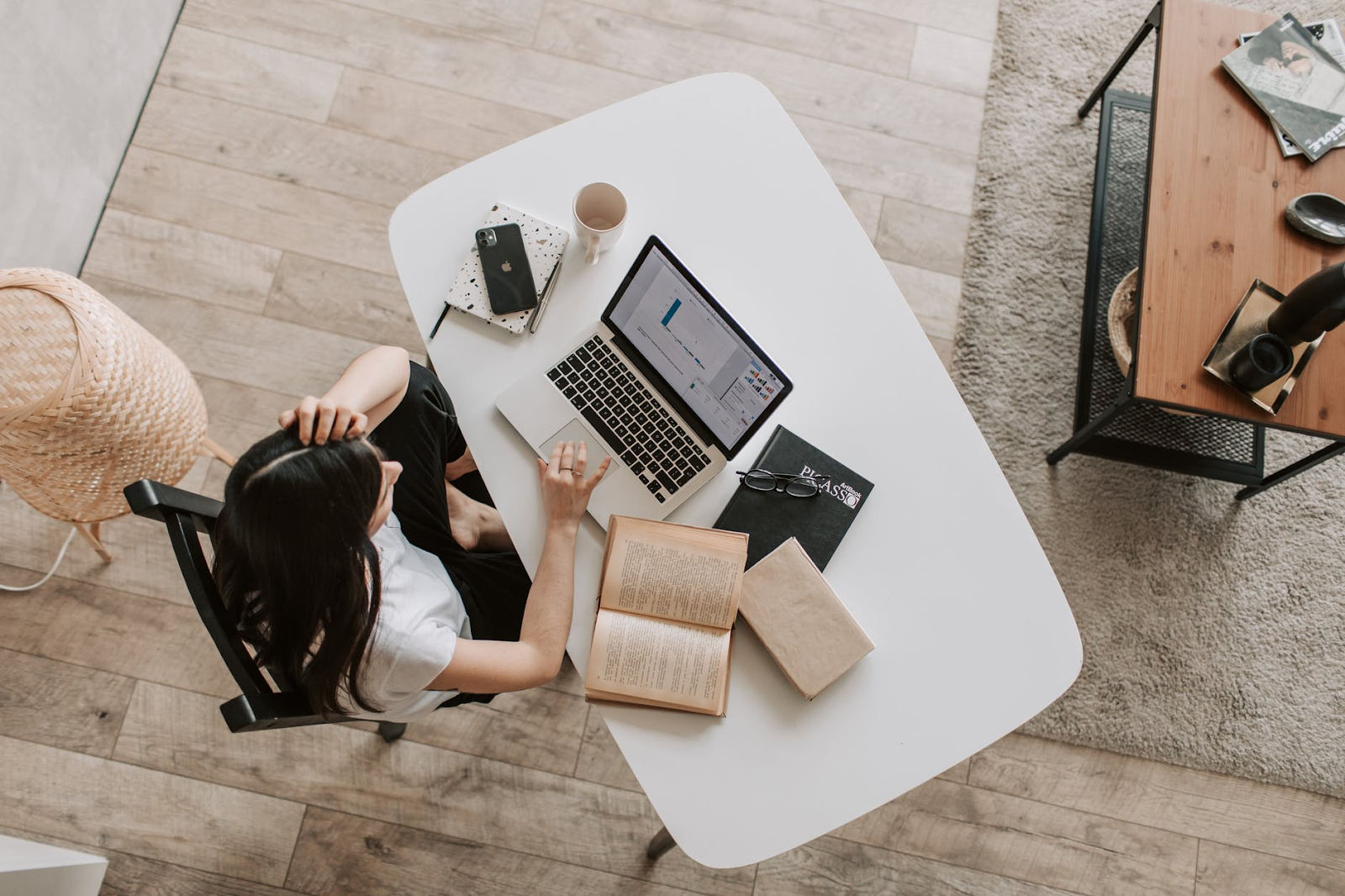 Woman on computer